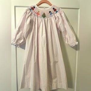 Shrimp & Grits smocked Nutcracker dress